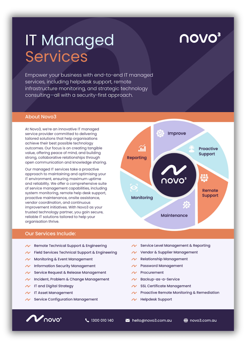 Novo3 Managed IT Services for Aged Care Providers